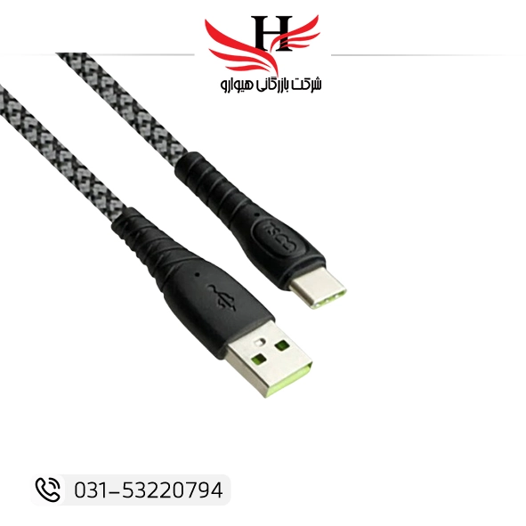 کابل شارژ تایپ سی تسکو مدل TSCO‑TCC206 با کیفیت ساخت بالا و شارژ پایدار، مناسب انواع گوشی و دستگاههای Type‑C | فروش و پخش عمده کابل تسکو توسط هیوارو، نمایندگی شهرضا، اصفهان و تهران
